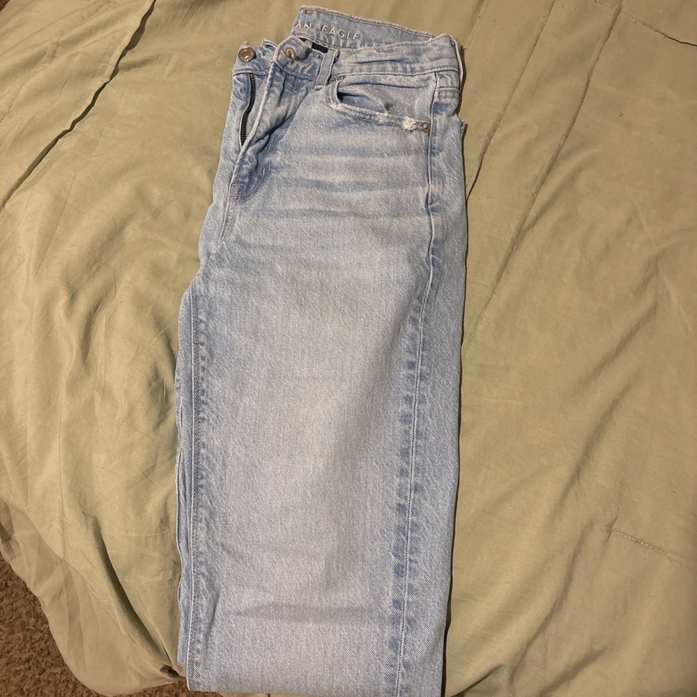 American Eagle Outfitters Light Blue Straight Leg Jeans